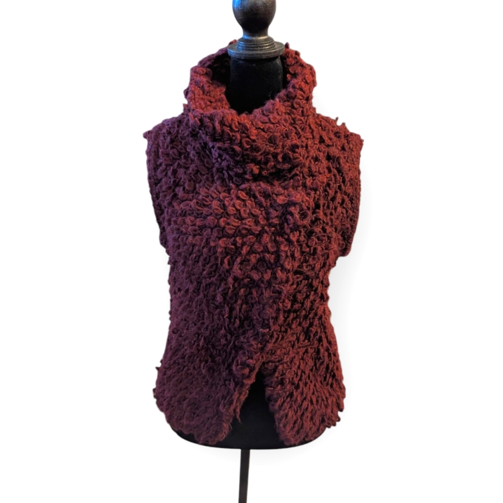 IRO Teddy Vest Burgundy Maroon